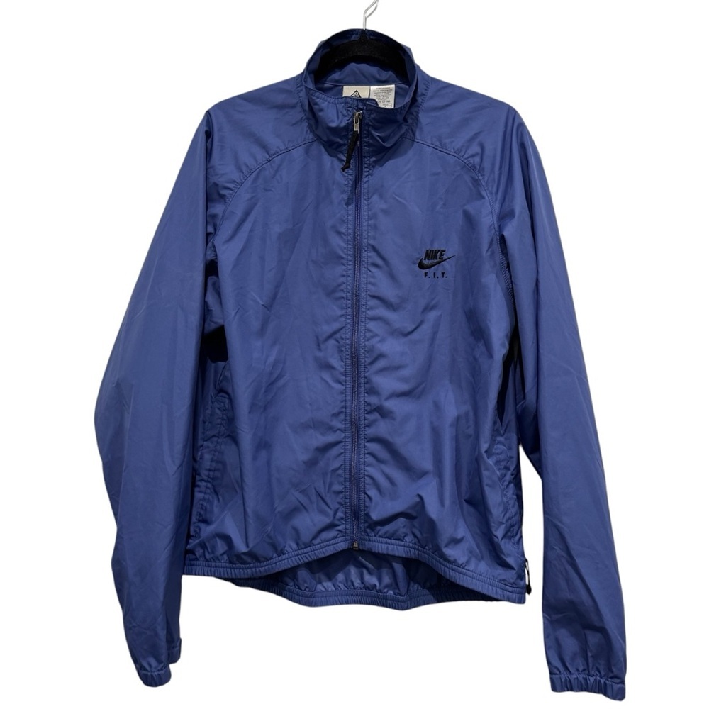 Nike ACG F.I.T Windbreaker Jacket Mens Size M Blue Full Zipper YKK ZIP Y2K